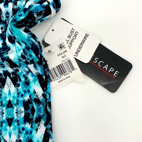 NWT Island Escape Zuma Beach Scorpio Printed Underwire Tankini Top Size … - Picture 9 of 9